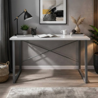 Письмовий стіл Ferrum-decor Дейв 76x140x70 сірий ДСП Біле 32мм (FRD-102413)