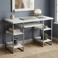 Письмовий стіл Ferrum-decor Тім 76x120x60 сірий ДСП Біле 32мм (FRD-102463)