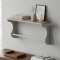 Полиця настінна Ferrum-decor Юзібі 270x500x150 метал Білий ДСП Сонома 16 мм (FRD-102663)