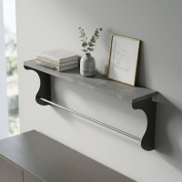 Полиця настінна Ferrum-decor Юзібі 270x500x150 метал Сірий ДСП Бетон 16 мм (FRD-102673)