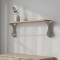 Полиця настінна Ferrum-decor Юзібі 270x700x150 метал Білий ДСП Дуб Сан-Марино 16 мм (FRD-102703)