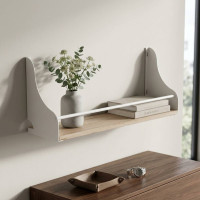 Полка настенная Ferrum-decor Изи 260x500x150 металл Белый ДСП Дуб Сан-Марино 16 мм (FRD-102913)
