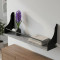 Полка настенная Ferrum-decor Изи 260x700x150 металл Черный ДСП Бетон 16 мм (FRD-102953)