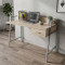 Письмовий стіл Ferrum-decor Комфорт 750x1200x600 Сірий метал ДСП Дуб Сонома 32 мм (FRD-103453)