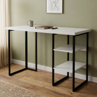 Письмовий стіл Ferrum-decor Кевін 76x100x70 чорний ДСП Біле 32мм (FRD-103823)