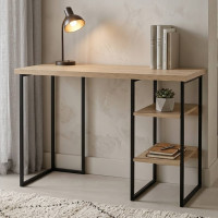 Письмовий стіл Ferrum-decor Кевін 76x120x70 чорний ДСП Дуб Сонома 32мм (FRD-103833)