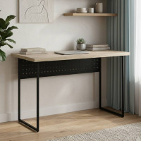 Письмовий стіл Ferrum-decor Майк 76x100x60 чорний ДСП Дуб Сонома 32мм (FRD-103853)