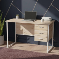 Комп'ютерний стіл Ferrum-decor Гаррі 75x140x60 білий ДСП Дуб Сан-Марино 16мм (FRD-104063)