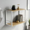 Книжкова полиця універсальна Ferrum-decor Стім 1 38x63x26 білий ДСП Дуб Артизан 16мм (FRD-104093)