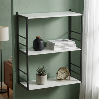 Книжкова полиця універсальна Ferrum-decor Стим 2 74x63x26 чорний ДСП Біле 16мм (FRD-104103)