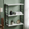 Книжкова полиця універсальна Ferrum-decor Стим 2 74x63x26 чорний ДСП Біле 16мм (FRD-104103)