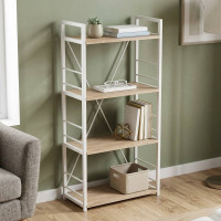 Етажерка 4/60 Ferrum-decor Серії Конект 120x60x28 білий ДСП Дуб Сан-Марино 16мм (FRD-104243)