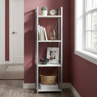 Етажерка 4/34 Ferrum-decor Серії Конект 120x34x28 сірий ДСП Біле 16мм (FRD-104283)