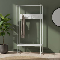 Вішалка модульна підлогова Ferrum-decor Треліс 12 180x90x38 білий ДСП Біле 16мм (FRD-104313)