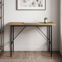 Стіл письмовий Line Тайм Ferrum-decor 750x1200x500 Чорний метал ДСП Дуб Артизан 16 мм (FRD-104883)