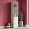 Пенал Анжело Ferrum-decor на 3 полиці із 4 шухлядами 1900x400x380 ДСП Біле 16 мм (FRD-104923)
