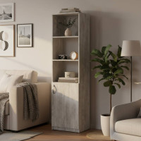 Пенал Анжело Ferrum-decor на 4 полиці з 1 дверима 1900x500x380 ДСП Бетон 16 мм (FRD-104953)
