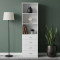 Шкаф Анжело Ferrum-decor на 3 полки с 4 ящика 1900x600x380 ДСП Белое 16 мм (FRD-104983)