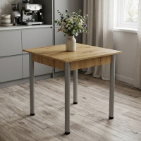 Стол кухонный Ferrum-decor Агата 75x70x70 Серый ДСП Дуб Артизан 16мм (FRD-105671)