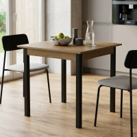 Стіл кухонний Ferrum-decor Дієго 75x90x90 Чорний ДСП Дуб Артизан 16мм (FRD-105721)
