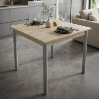 Кухонний стіл Ferrum-decor Агата 75x90x90 Сірий ДСП Сонома 16мм (FRD-106261)