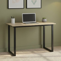 Стол письменный Кнап 2 Ferrum-decor 750x1200x700 Черный металл ДСП Дуб Сонома 16 мм (FRD-106421)
