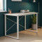 Стіл письмовий Дейв Ferrum-decor 750x1200x600 Білий метал ДСП Бетон 16 мм (FRD-106441)