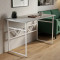 Стіл письмовий Раян Ferrum-decor 750x1200x600 Білий метал ДСП Бетон 32 мм (FRD-106481)