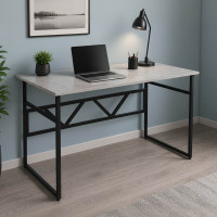 Стіл письмовий Раян Ferrum-decor 750x1400x700 Чорний метал ДСП Бетон 16 мм (FRD-106501)