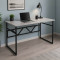 Стіл письмовий Раян Ferrum-decor 750x1400x700 Чорний метал ДСП Бетон 16 мм (FRD-106501)