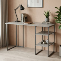 Стол письменный Кевин Ferrum-decor 75x120x60 Серый металл ДСП Бетон 16 мм (FRD-106551)