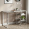 Стіл письмовий Кевін Ferrum-decor 75x120x70 Білий метал ДСП Бетон 32 мм (FRD-106571)