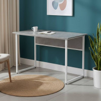 Стіл письмовий Коді Ferrum-decor 75x100x70 Білий метал ДСП Бетон 32 мм (FRD-106601)