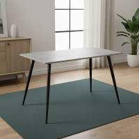 Стол кухонный Марсель 40 Ferrum-decor 75x120x70 Черный металл ДСП Бетон 16 мм (FRD-106761)