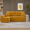Кутовий ортопедичний диван Мекко Cube Shuttle NOVO 2650*1650 Pocket Spring Cocos II категорія Allure Premium Yellow (MEK-161478)