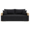 Ортопедичний розкладний диван Мекко Reston 2250×960 Lux III категорія Austin 21 Black (MEK-161178)