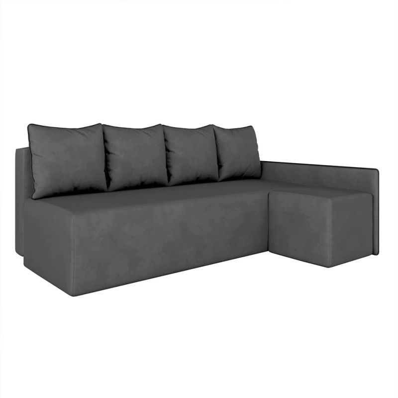 Кутовий диван ортопедичний iSmart MORRO Maxi єврокнижка 205x149 см (матрац Bonel) графіт Laura 15 (ISM-051337)