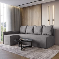 Кутовий диван ортопедичний iSmart MORRO Maxi єврокнижка 205x149 см (матрац Pocket spring) сірий Laura 33 (ISM-051357)