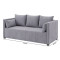 Диван прямий Мекко Monaco 2170х930 Gold II категорія Allure Premium Light Grey (MEK-161728)