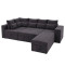Кутовий ортопедичний диван Мекко Chester II 3400х1800 + пуф 1340х680 Bonel Standart Hard Plus II категорія Allure Premium Dark Grey (MEK-161698)