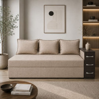 Ортопедичний диван Мекко Compact 2200×960 Pocket Spring Cocos IV категорія Bestseller Light Beige (MEK-161628)