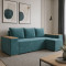 Кутовий ортопедичний диван Мекко Cube Comfort 2650x1600 Gold IІ категорія Allure Premium Aqua (MEK-161768)