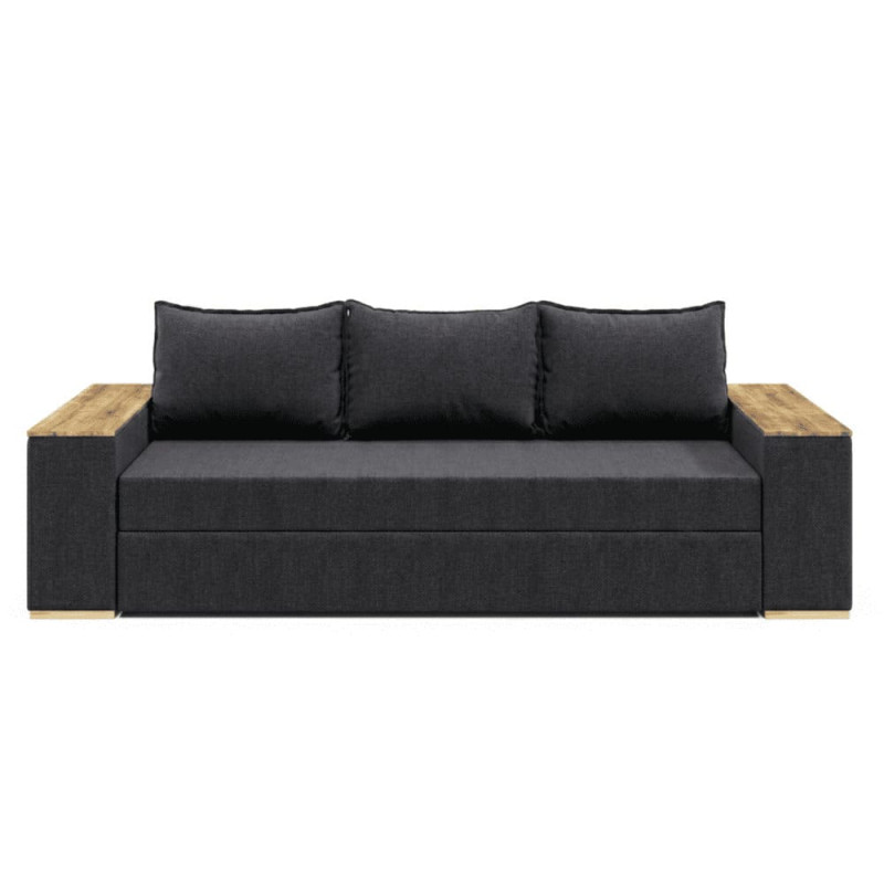 Ортопедичний диван Мекко Elite Comfort 2500×960 Bonel Standart Hard Plus III категорія Austin 21 Black (MEK-161047)