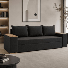 Ортопедичний диван Мекко Elite Comfort 2500×960 Pocket Spring Cocos III категорія Austin 21 Black (MEK-161057)