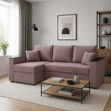 Кутовий ортопедичний диван Мекко Senator 2500x1500 Gold II категорія Allure Premium Rose (MEK-161748)