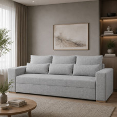 Ортопедичний диван Мекко Trend 2650×1150 Pocket Spring Cocos III категорія Austin 18 Grey (MEK-161668)