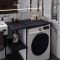 Стелаж-полиця Бафрум 405 Ferrum-decor для пральної машини 90x101x60,5 Чорний метал ДСП Каштан Арвадонна 16 мм (FRD-107615)