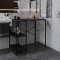 Стелаж-полиця Бафрум 405 Ferrum-decor для пральної машини 90x101x60,5 Чорний метал ДСП Каштан Арвадонна 16 мм (FRD-107615)