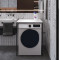 Стелаж-полиця Бафрум 401 Ferrum-decor для пральної машини 90x70,5x60,5 Чорний метал ДСП Білий 16 мм (FRD-107355)