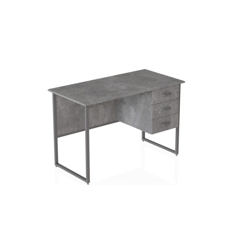 Комп'ютерний стіл Ferrum-decor Гаррі 75x140x70 сірий ДСП Бетон 16 мм (FRD-107305)